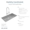 Elkay 18 Ga SS 36-1/2" x 18-1/2" x 9" Single Bwl Undermount Sink and Faucet Kit with Bottom Grid and Drain ECTRU35179TFCBC - alternate 4